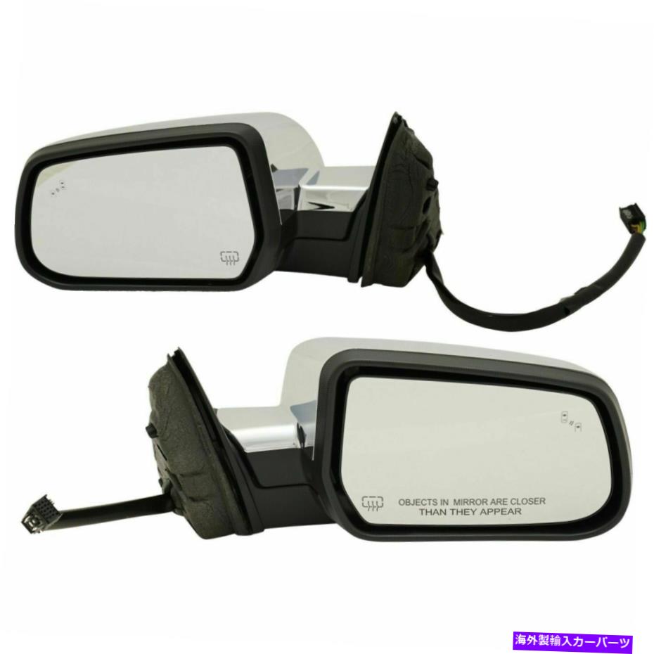 USミラー 2016-17シボレーequinoxの左＆右パワーミラー加熱メモリクロムキャップ Left & Right Power Mirror Heated Memory Chrome Cap For 2016-17 Chevrolet Equinox【並行輸入品】