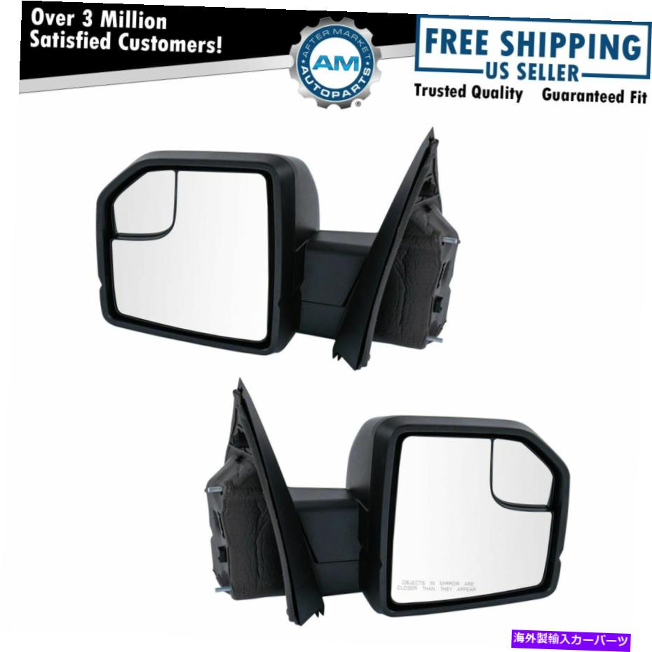 USミラー スプターガラスのミラーマニュアルf150用の温度センサーを設定したテクスチャペア Mirror Manual with Spotter Glass Textured Pair Set for F150 with Temp Sensor New【並行輸入品】