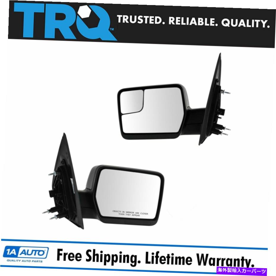 USミラー TRQミラーパワーアンバーリフレクターブラックテクスチャキャップペア04-13 F150用セット TRQ Mirror Power Amber Reflector Black Textured Cap Pair Set for 04-13 F150【並行輸入品】