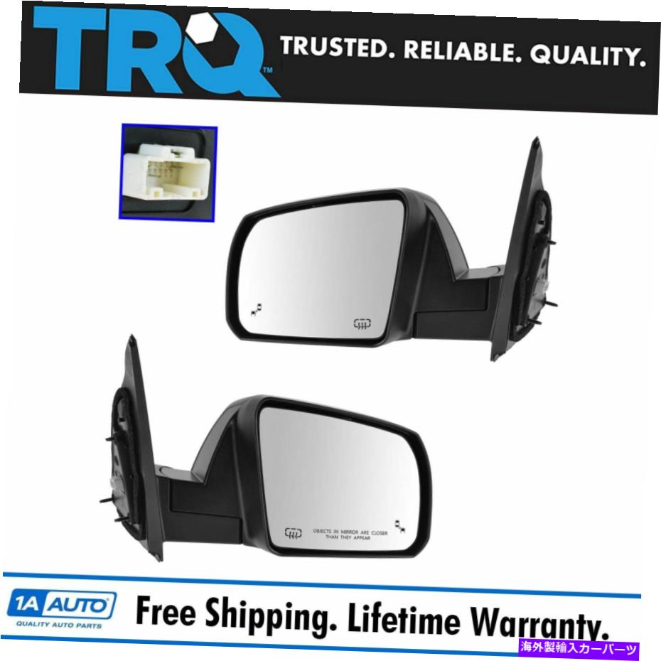 USミラー TRQミラーパワーヒートレーンアシストブラックテクスチャLH RHペアトヨタツンドラ TRQ Mirror Power Heat Lane Assist Black Textured LH RH Pair for Toyota Tundra【並行輸入品】