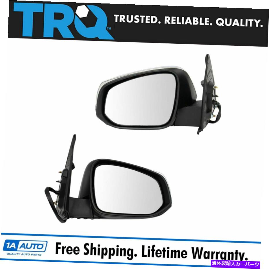 USミラー TRQ 2ピースミラーセットパワーヘア付き死角ターンシグナルクロムタコマ用 TRQ 2 Piece Mirror Set Power Heated Blind Spot Turn Signal Chrome for Tacoma【並行輸入品】
