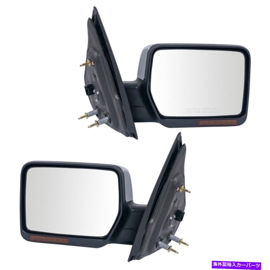 USミラー TRQミラーペアパワー加熱メモリターンシグナルChrome lh RH sidef for f-150 TRQ Mirror Pair Power Heated Memory Turn Signal Chrome LH RH Sides for F-150【並行輸入品】