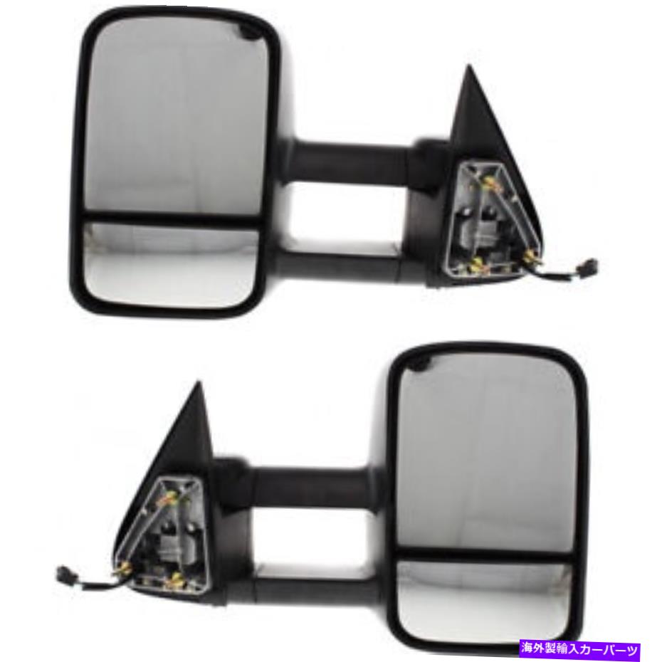 USミラー Chevy Silverado 1500/2500 HD 2001-2006 Towing Mirror RHとLHペアの加熱 For Chevy Silverado 1500/2500 HD 2001-2006 Towing Mirror RH and LH Pair Heated【並行輸入品】