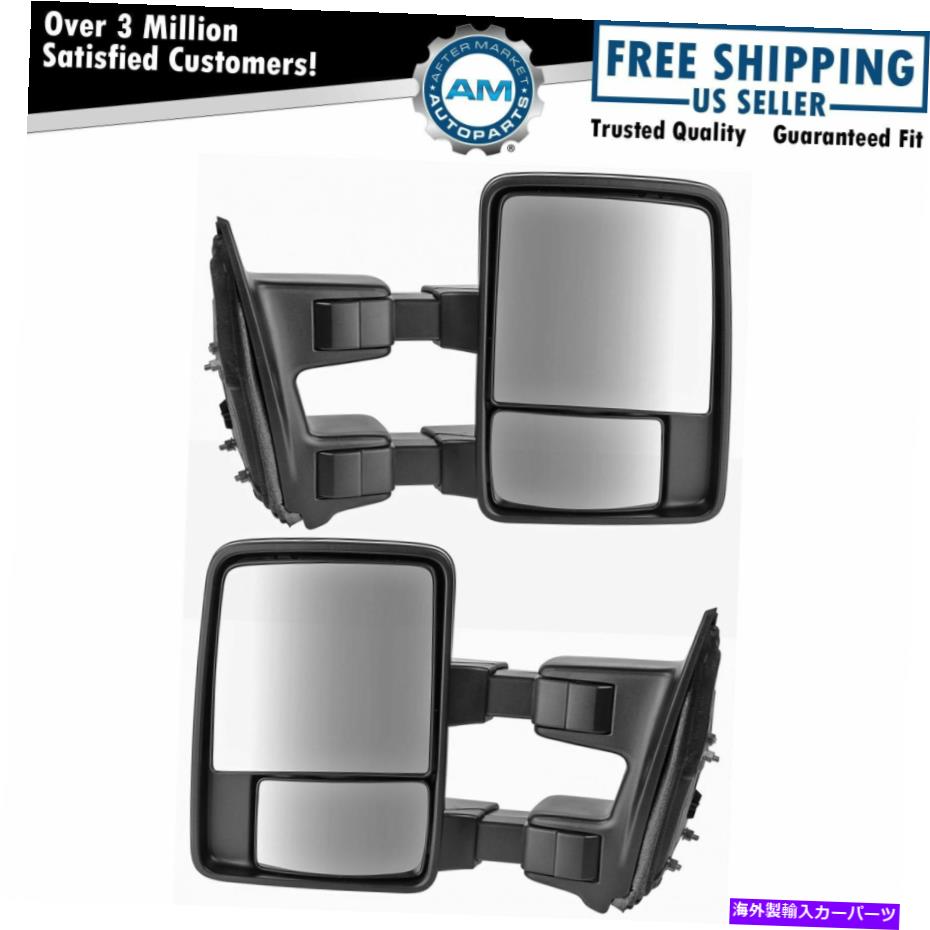 USミラー 99-10フォードSDピックアップSUVのトウミラーマニュアルクロムペアセット2 Tow Mirror Manual Chrome Pair Set of 2 for 99-10 Ford SD Pickup SUV New【並行輸入品】
