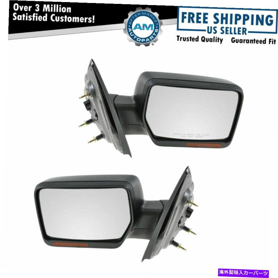 USミラー フォードトラック用の電力加熱信号サイドミラーセットペア Power Heated Signal Side Mirror Set Pair for Ford Truck【並行輸入品】