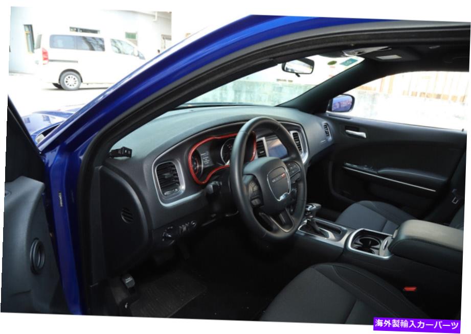 Dashboard Cover ダッジ充電器用15-2022レッドカーボンファイバーABS楽器ダッシュボードの装飾カバー用 For Dodge Charger 15-2022 Red Carbon Fiber ABS Instrument Dashboard Decor Cover【並行輸入品】