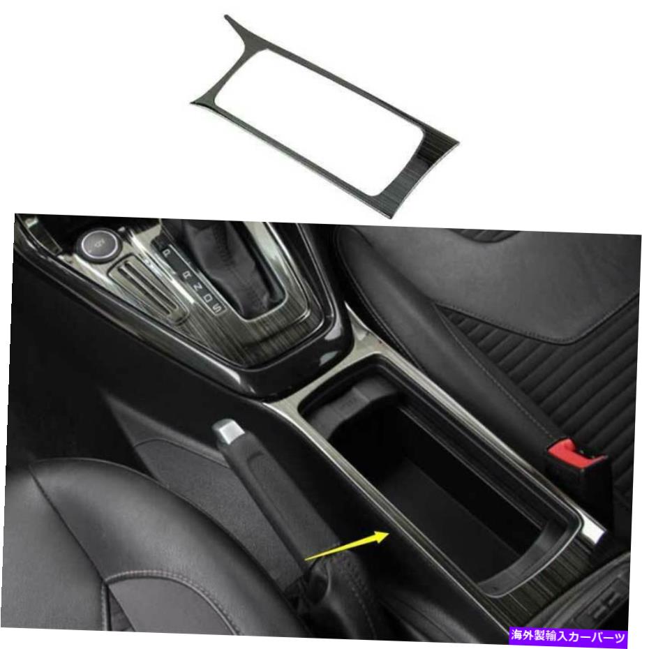 Dashboard Cover ブラックチタンセントラルコンソールウォーターカップカバートリム1PCフォードフォーカス2015-2018 Black Titanium Central Console Water Cup Cover Trim 1PC For Ford Focus 2015-2018【並行輸入品】