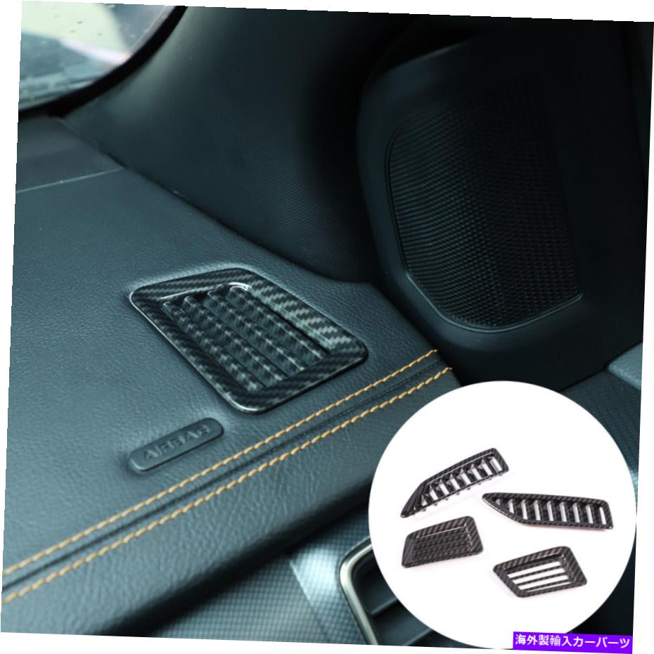 Dashboard Cover ABSカーボンファイバーダッシュボードエアベントアウトレットカバーフォードレンジャー2015-2021のトリム ABS Carbon Fiber Dashboard Air Vent Outlet Cover Trim For Ford Ranger 2015-2021【並行輸入品】