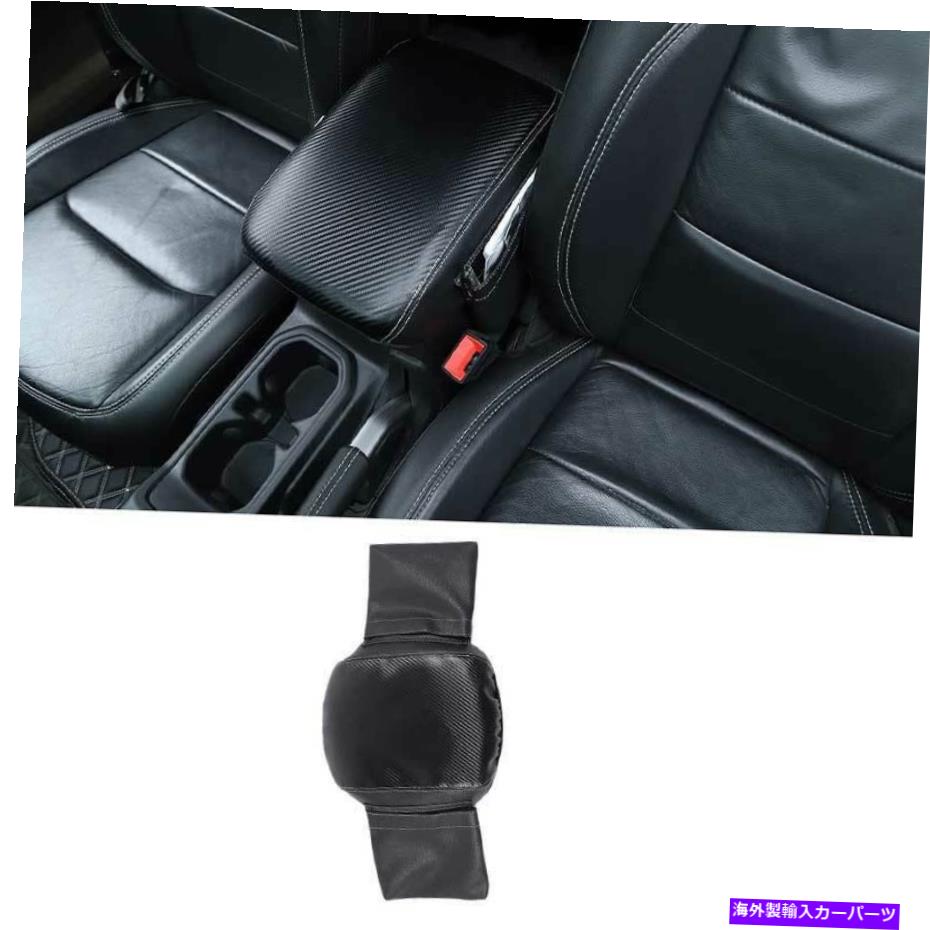 Dashboard Cover ジープラングラーJL 2018-2021レザーカーボンファイバーアームレストボックスカバープロテクター For Jeep Wrangler JL 2018-2021 Leather Carbon Fiber Armrest Box Cover Protector【並行輸入品】