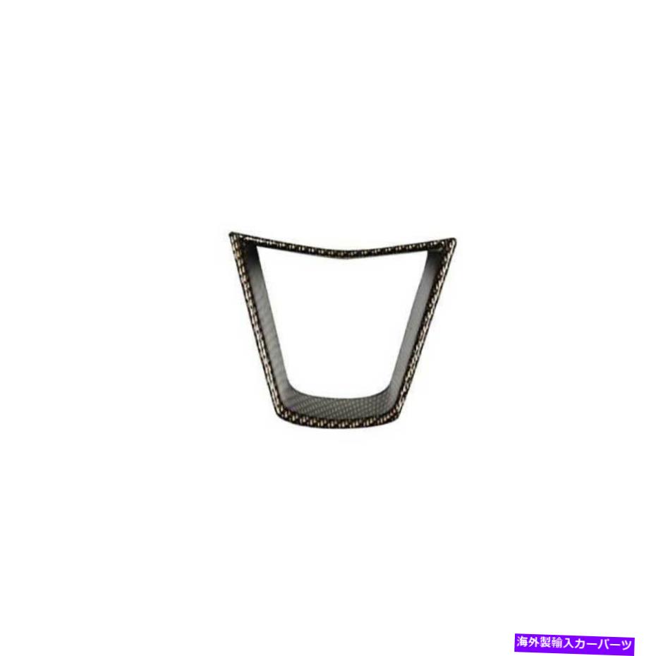 Dashboard Cover キャデラックXT6 2020-2022ゴールドカーボンファイバーステアリングホイールカバーパネルトリムに適合 Fit For Cadillac XT6 2020-2022 Gold Carbon Fiber Steering Wheel Cover Panel Trim【並行輸入品】