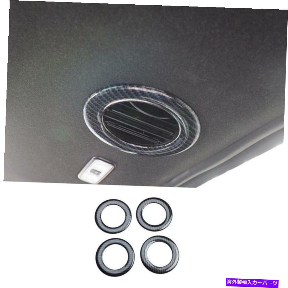 サンシェード フォードレンジャー2015-21カーボンファイバールーフルーフエアアウトレットベントカバートリムo For Ford Ranger 2015-21 Carbon Fiber Look Car Roof Air Outlet Vent Cover Trim O【並行輸入品】