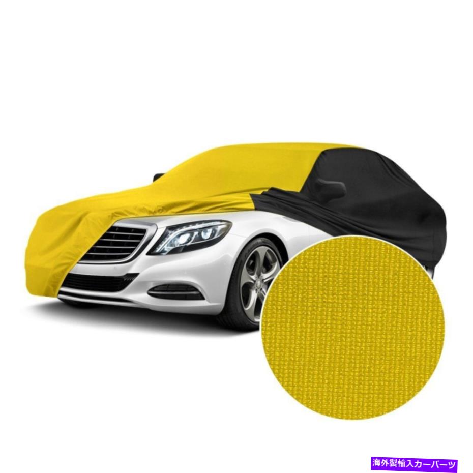 カーカバー カバーサテンストレッチ屋内速度黄色のカスタムカーカバーwブラック Coverking Satin Stretch Indoor Velocity Yellow Custom Car Cover w Black【並行輸入品】