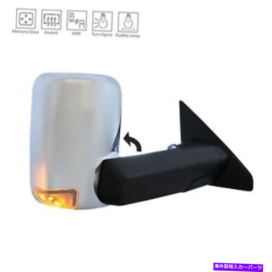 USミラー Chrome Power Convex助手席側ドアミラー加熱信号メモリ68276478AE Chrome Power Convex Passenger Side Door Mirror Heated Signal Memory 68276478AE【並行輸入品】