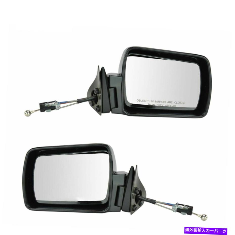 USミラー ジープチェロキーコマンチの左と右のマニュアルリモートミラーペアセットワゴニア Manual Remote Mirror Pair Set Left & Right For Jeep Cherokee Comanche Wagoneer【並行輸入品】