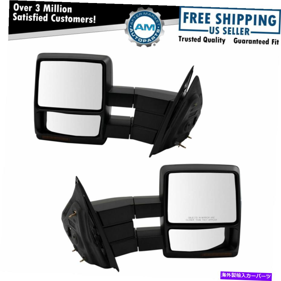 USミラー ミラーパワー加熱メモリ信号水たまりライトテクスチャペアフォードF150用セット Mirrors Power Heated Memory Signal Puddle Light Textured Pair Set for Ford F150【並行輸入品】