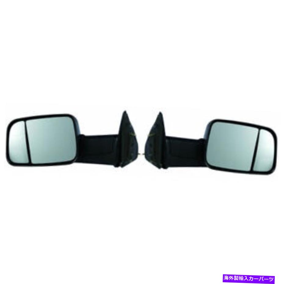 USミラー 2010年ダッジRAM 1500ドアミラーペアドライバーと乗客側のテクスチャ For 2010 Dodge Ram 1500 Door Mirror Pair Driver and Passenger Side Textured【並行輸入品】