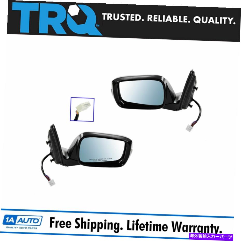 USミラー TRQミラーパワー加熱メモリターンシグナル青色の色合いペア10-13 MDX用にセット TRQ Mirrors Power Heated Memory Turn Signal Blue Tint Pair Set for 10-13 MDX【並行輸入品】