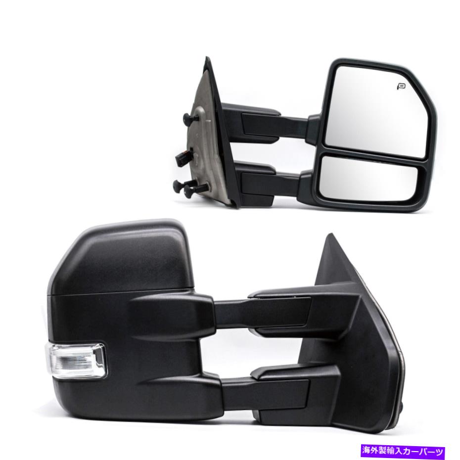 USミラー 04-14フォードF150の新しいスタイルのけん引鏡 New Style Towing Mirrors For 04-14 Ford F150 Power Heated LED Signal Puddle Lamp【並行輸入品】