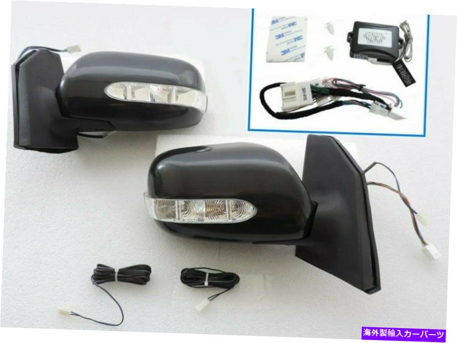 USミラー 03-08トヨタカローラアルティスの新しいパワーフォールドLED信号サイドミラー +配線 New Power Fold LED Signal Side Mirror + wiring For 03-08 TOYOTA COROLLA Altis【並行輸入品】