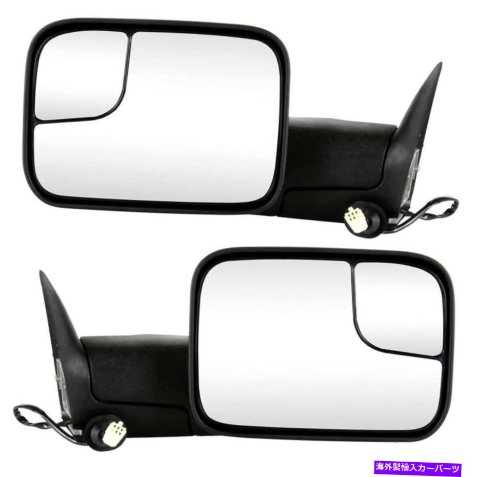 USミラー 1998-2001 RAM 1500 1998-2002 RAM 2500 3500パワー加熱牽引サイドミラーペア For 1998-2001 Ram 1500 1998-2002 Ram 2500 3500 Power Heated Tow Side Mirror Pair【並行輸入品】