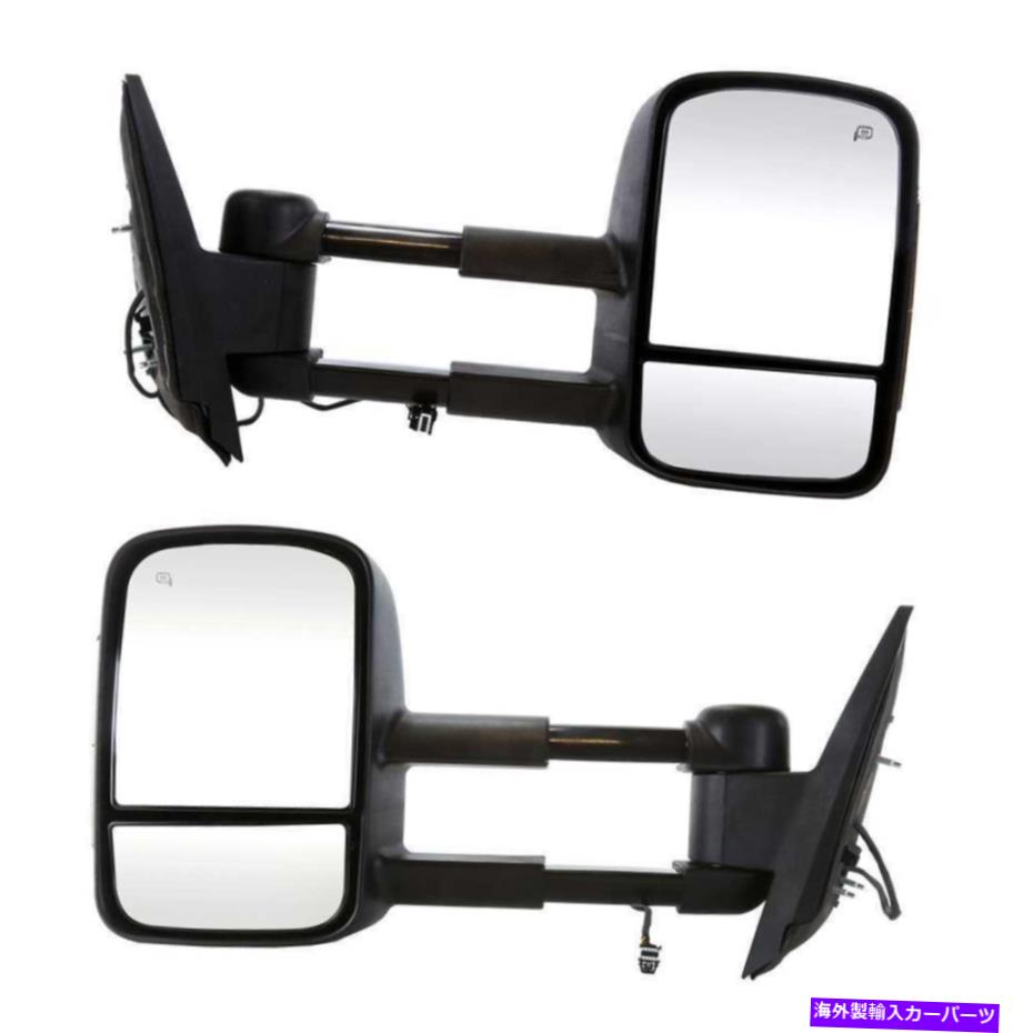 USミラー 2007-2012 2013 Silverado 1500 Power Heated Tow LED信号サイドミラーペア For 2007-2012 2013 Silverado 1500 Power Heated Tow LED Signal Side Mirror Pair【並行輸入品】