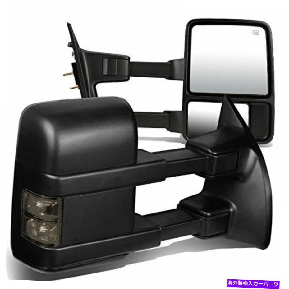 USミラー リアビューサイドのけん引鏡のペア - 手動の伸縮式|電源調整| h ... Pair of Rear View Side Towing Mirrors - Manual Telescoping | Power Adjust | H...【並行輸入品】