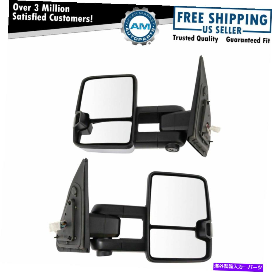 USミラー トウミラーアップグレードパワー折りたたみヒートターンメモリパドルクロムペアツンドラ Tow Mirror Upgrade Power Folding Heat Turn Memory Puddle Chrome Pair for Tundra【並行輸入品】