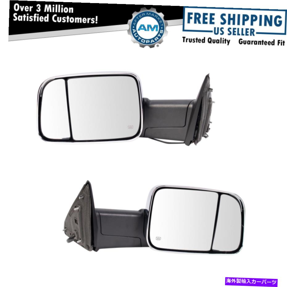 USミラー Tow Mirror Power折りたたまれたメモリ信号水たまりのライトペアRAMの新機能 Tow Mirror Power Folding Heated Memory Signal Puddle Light Pair Set for Ram New【並行輸入品】
