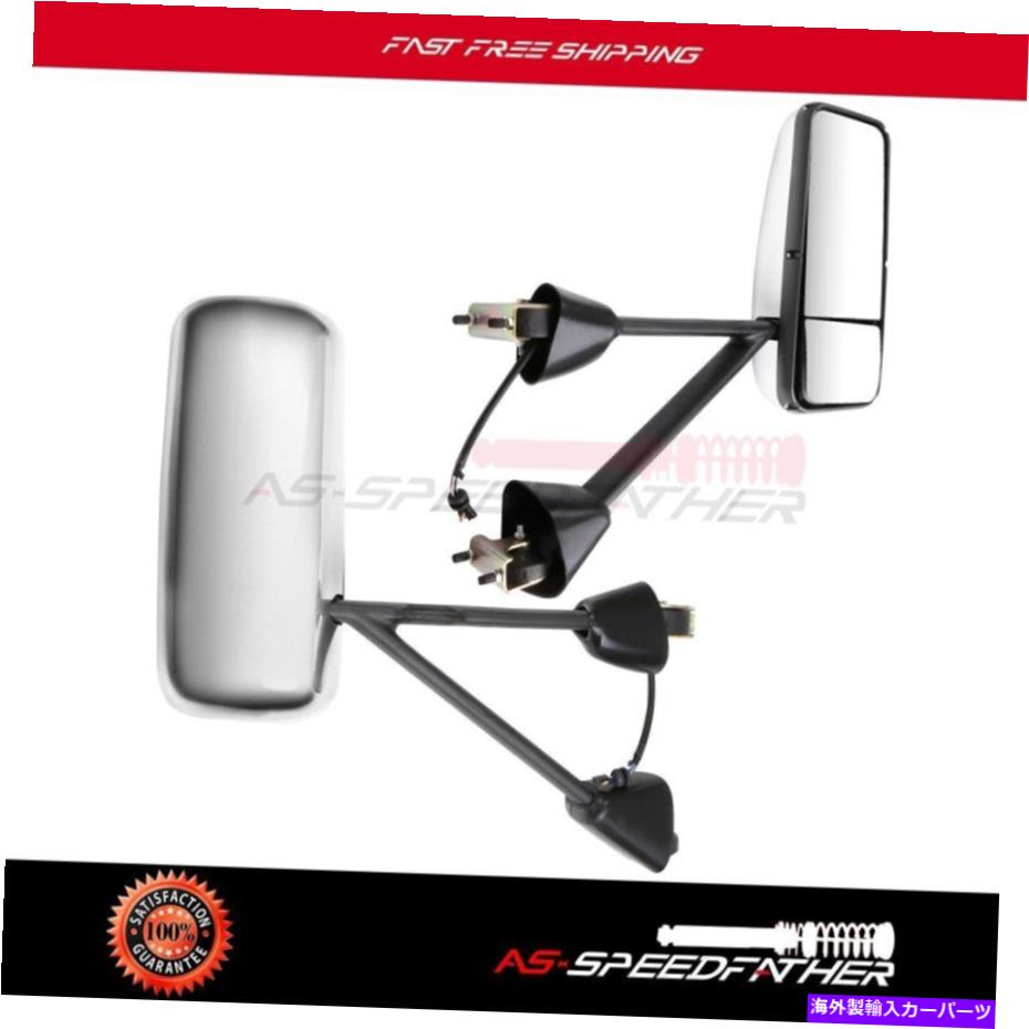 USミラー 左+右側のドアミラー2008-2016のクロムKenworth T660 T600 T370 T170 Left+Right Side Door Mirrors Chrome For 2008-2016 Kenworth T660 T600 T370 T170【並行輸入品】