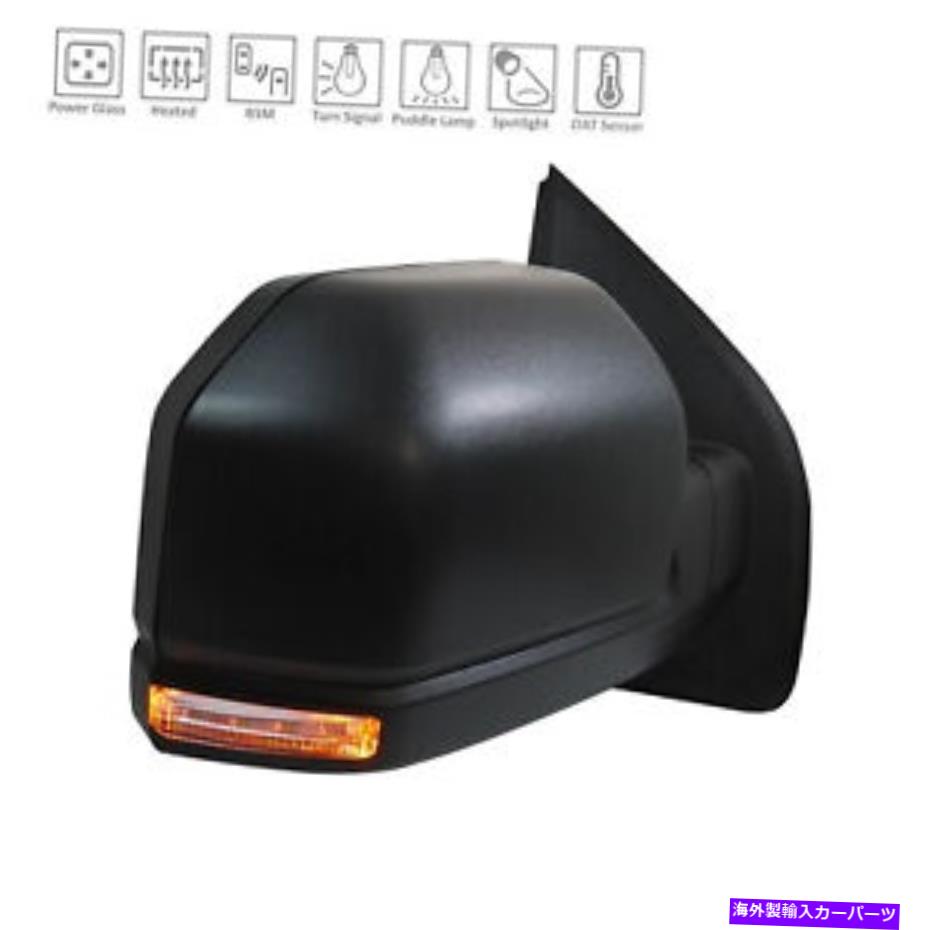 USミラー ブラックパワーコンベックス旅客サイドドアミラー加熱信号128-04660R Black Power Convex Passenger Side Door Mirror Heated Signal 128-04660R【並行輸入品】