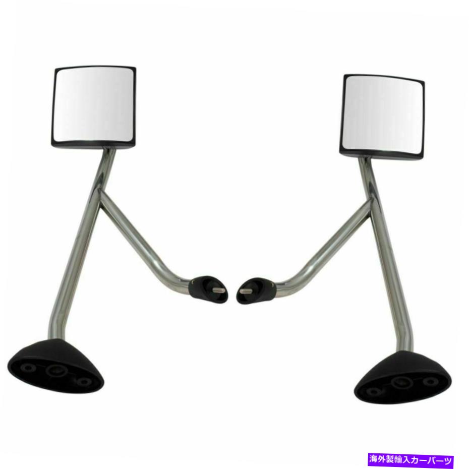 USミラー エクステリアサイドビューミラーマニュアル08-18プロスタル用クロムLH RHペア Exterior Side View Mirror Manual Chrome LH RH Pair For 08-18 ProStar【並行輸入品】