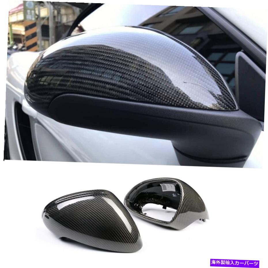 USミラー ポルシェケイマンのカーボンファイバーサイドビューミラーキャップ781 911 996ボクサー13-16 Carbon Fiber Side View Mirror Caps for Porsche Cayman 781 911 996 Boxter 13-16【並行輸入品】