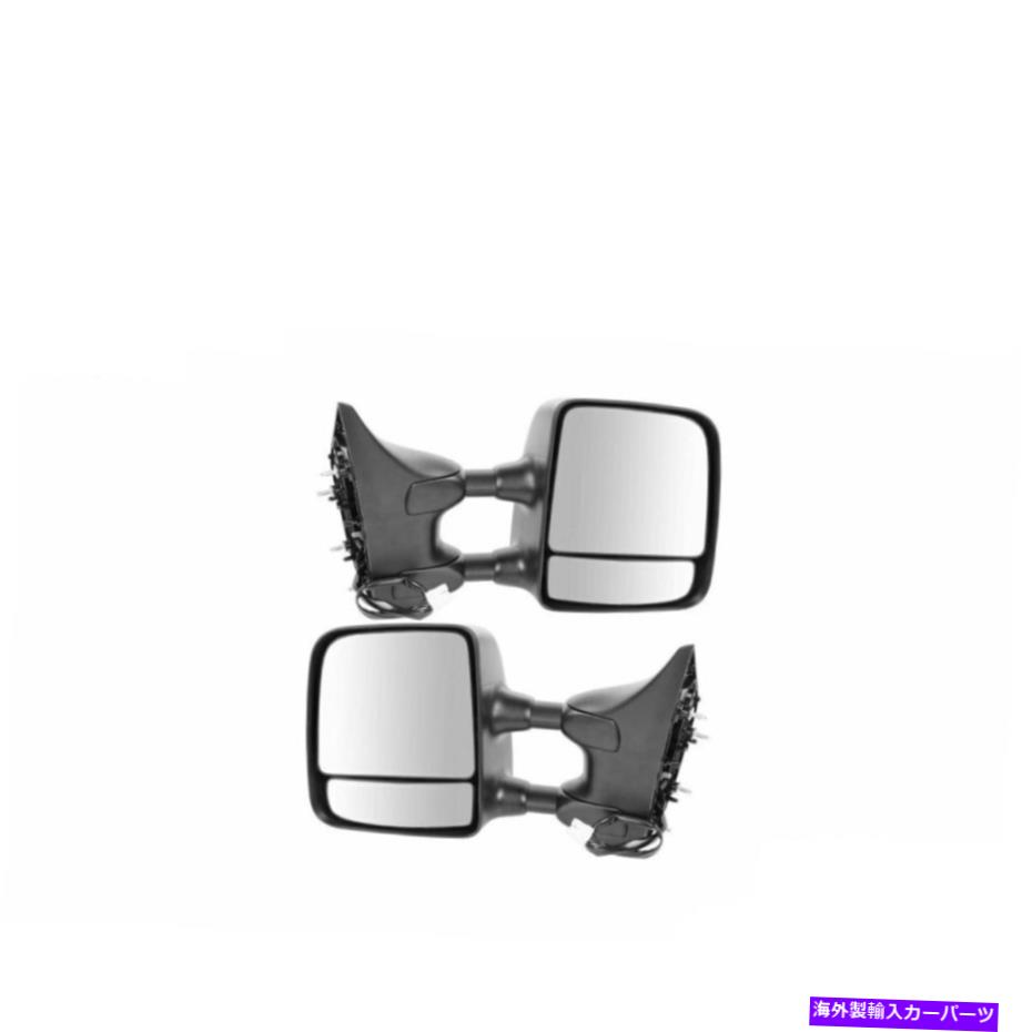 USミラー Titan SE Pro-4X用のトウミラーパワー加熱テクスチャブラックペアセット Tow Mirror Power Heated Textured Black Pair Set For Titan SE Pro-4X【並行輸入品】|Us Custom Parts Shop USDM