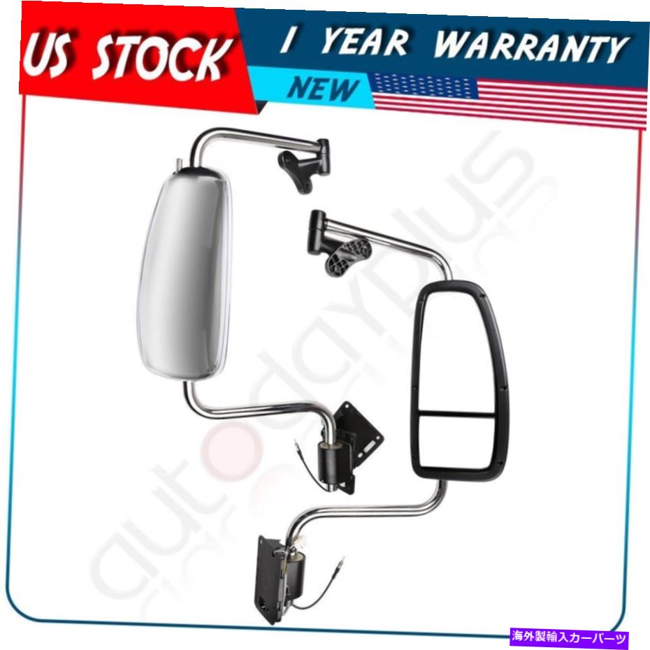USミラー 1997-2010 International 9200 9400i 9900iミラー完全ペアサイドクロム For 1997-2010 International 9200 9400I 9900I Mirrors Complete Pair Side Chrome【並行輸入品】