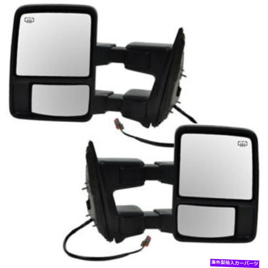 USミラー 09-16 F-SERIESトラックTOWミラーパワーヒートマニュアル望遠鏡信号ペアセット For 09-16 F-Series Truck Tow Mirror Power Heat Manual Telescopic Signal PAIR SET【並行輸入品】