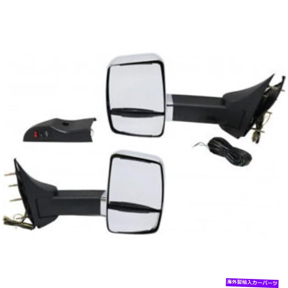 USミラー Ford E-150/E-250 2008-2013 Towing Mirror LH＆RHペアマニュアル加熱クロム For Ford E-150/E-250 2008-2013 Towing Mirror LH & RH Pair Manual Heated Chrome【並行輸入品】