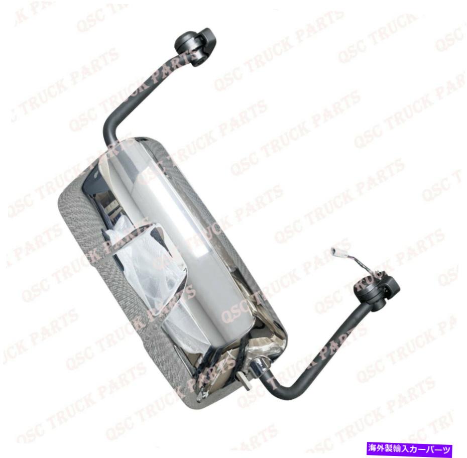 USミラー QSCクロムドアミラーアセンブリマックアンセム用のアーム左ドライバー側 QSC Chrome Door Mirror Assemblies W/ Arms Left Driver Side for Mack Anthem【並行輸入品】