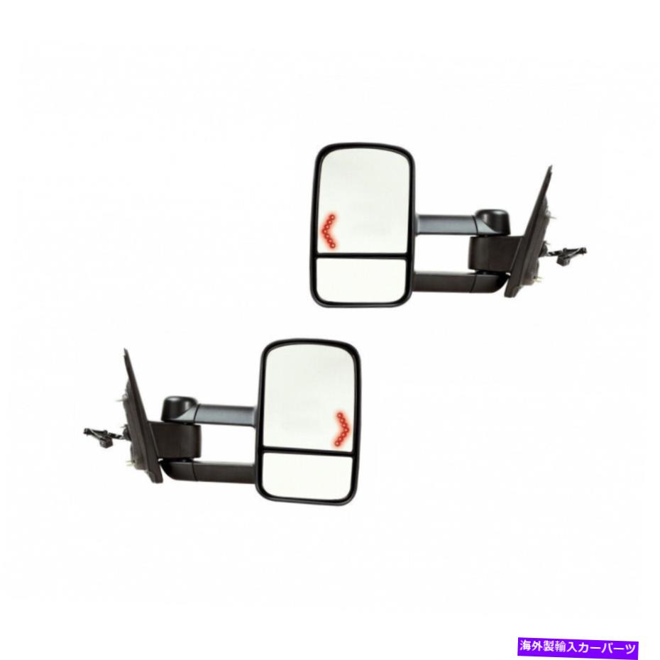 USミラー シボレーシルバラード1500 2014ドアミラードライバーと乗客のペアの外側 For Chevy Silverado 1500 2014 Door Mirror Driver and Passenger Pair Rear Outside【並行輸入品】