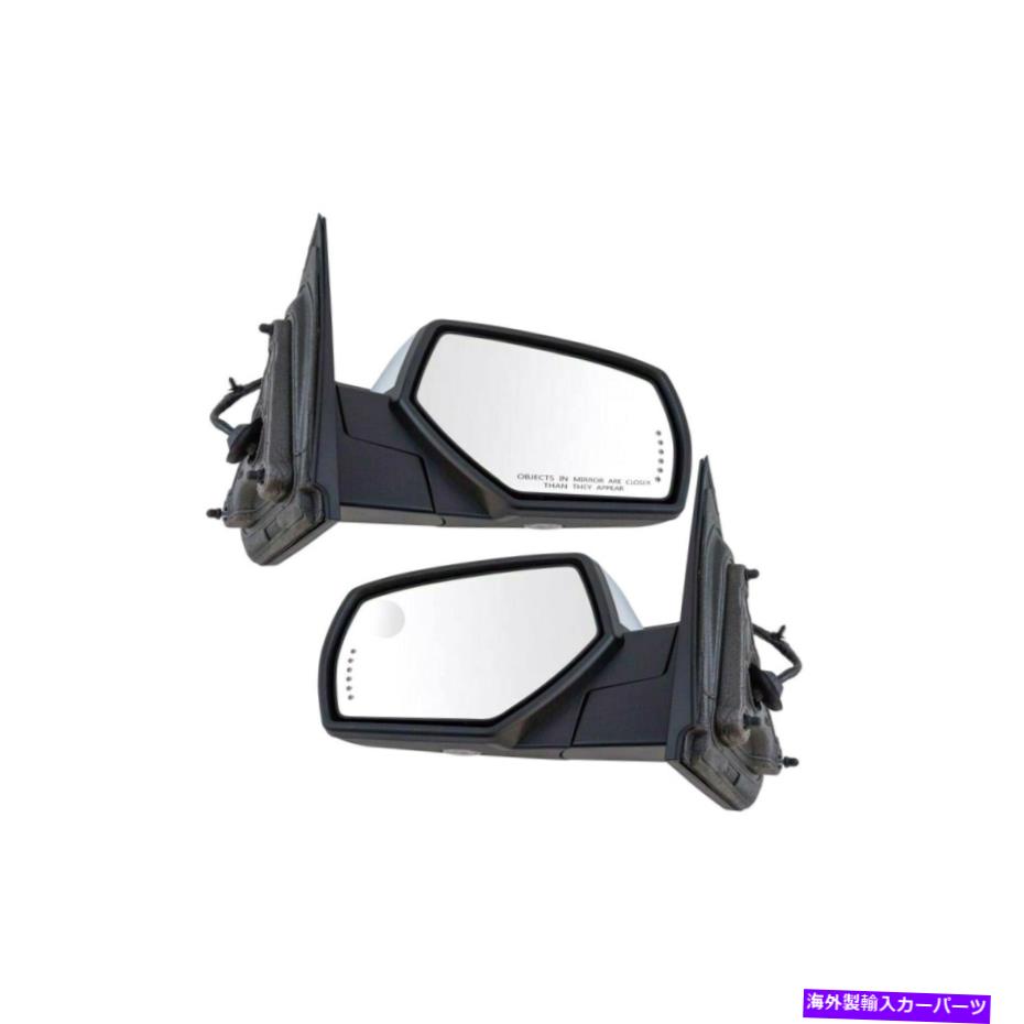 USミラー ミラーパワー折りたたみ加熱メモリ信号水たまりクロムペアGMピックアップ用 Mirror Power Folding Heated Memory Signal Puddle Chrome Pair for GM Pickup【並行輸入品】