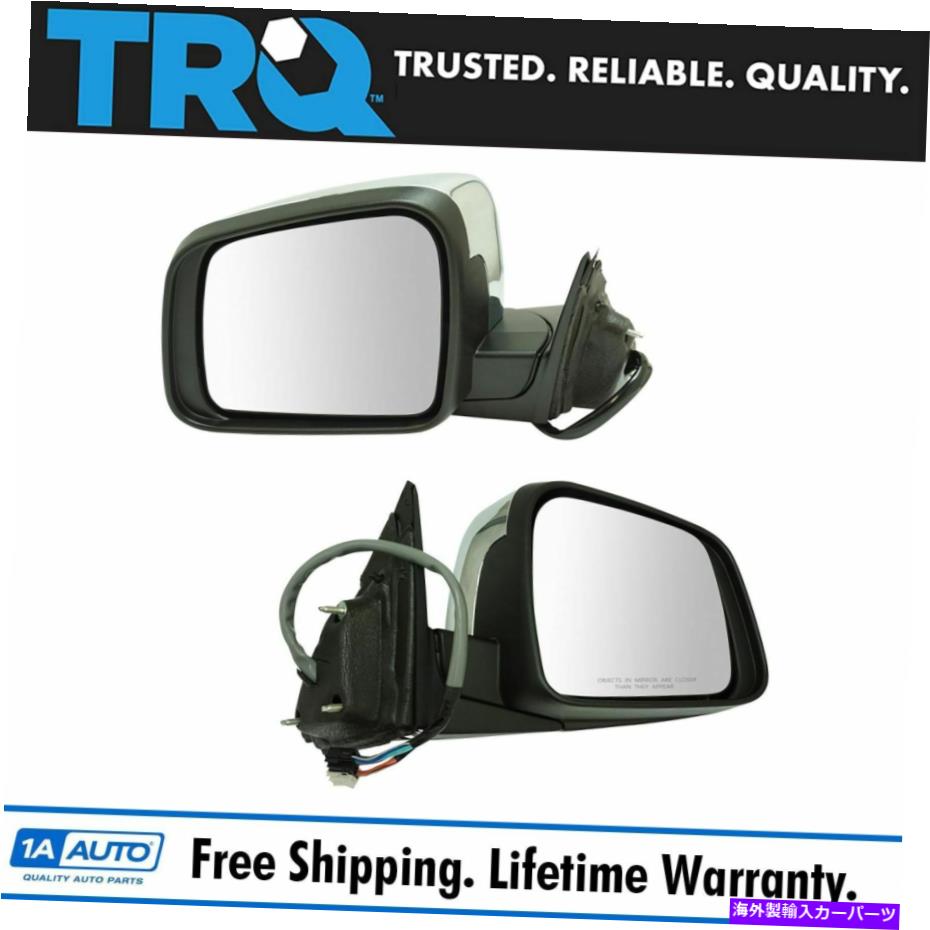 USミラー TRQパワーミラー加熱メモリ水たまりライト折りたたみ折りたたみクロムペア TRQ Power Mirror Heated Memory Puddle Light Folding Chrome Pair for Jeep【並行輸入品】
