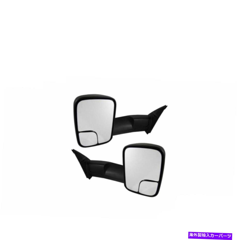 USミラー タコマ向けにけん引鏡のパワー加熱テクスチャブラックペアセット Towing Mirror Power Heated Textured Black Pair Set For Tacoma【並行輸入品】