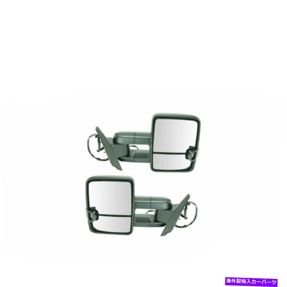 USミラー トウミラーパワー加熱信号スポットライトテクスチャブラックペア Tow Mirror Power Heated Signal Spotlight Textured Black Pair for【並行輸入品】
