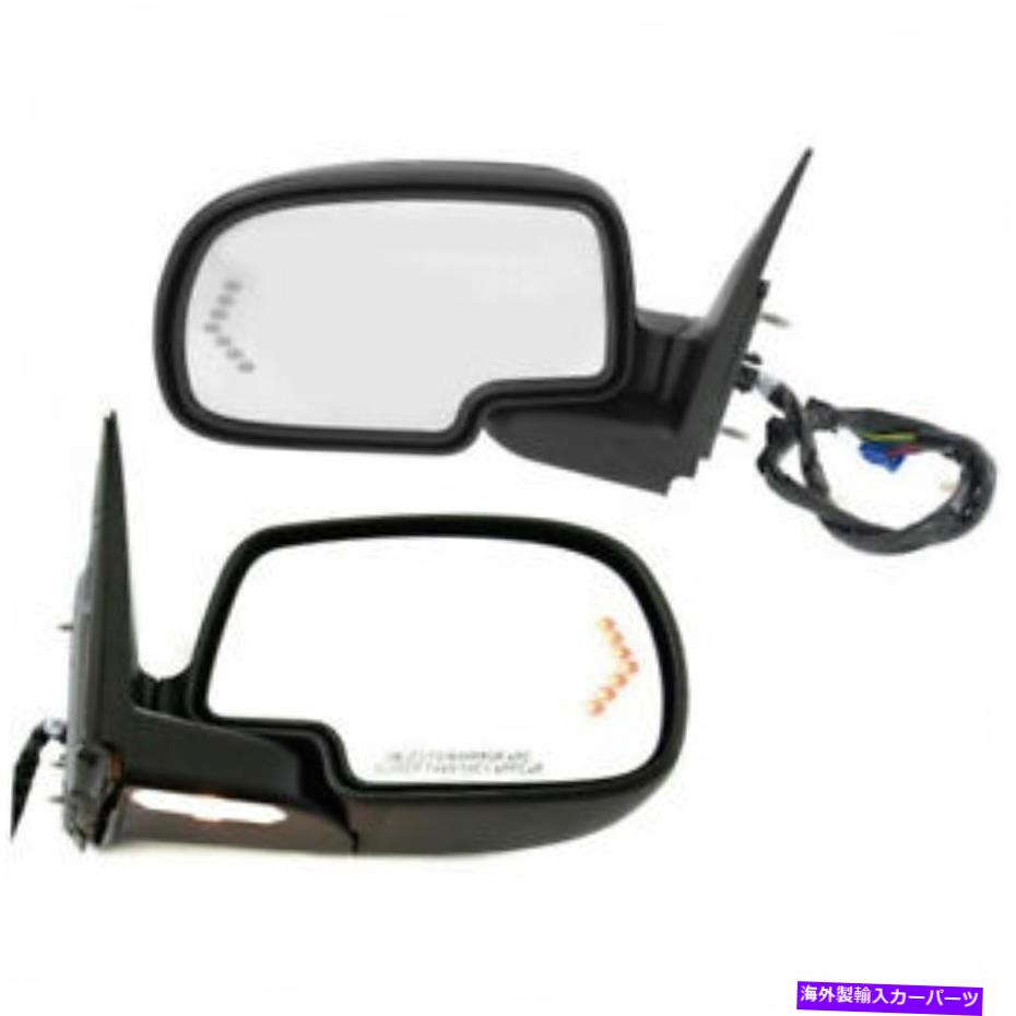 USミラー 2つの新しいセットシボレーシルバード03-07 L＆RサイドPWRミラーPWR FLDG HTD New Set Of 2 Fits CHEVROLET SILVERADO 03-07 L & R Side Pwr Mirror Pwr Fldg Htd【並行輸入品】