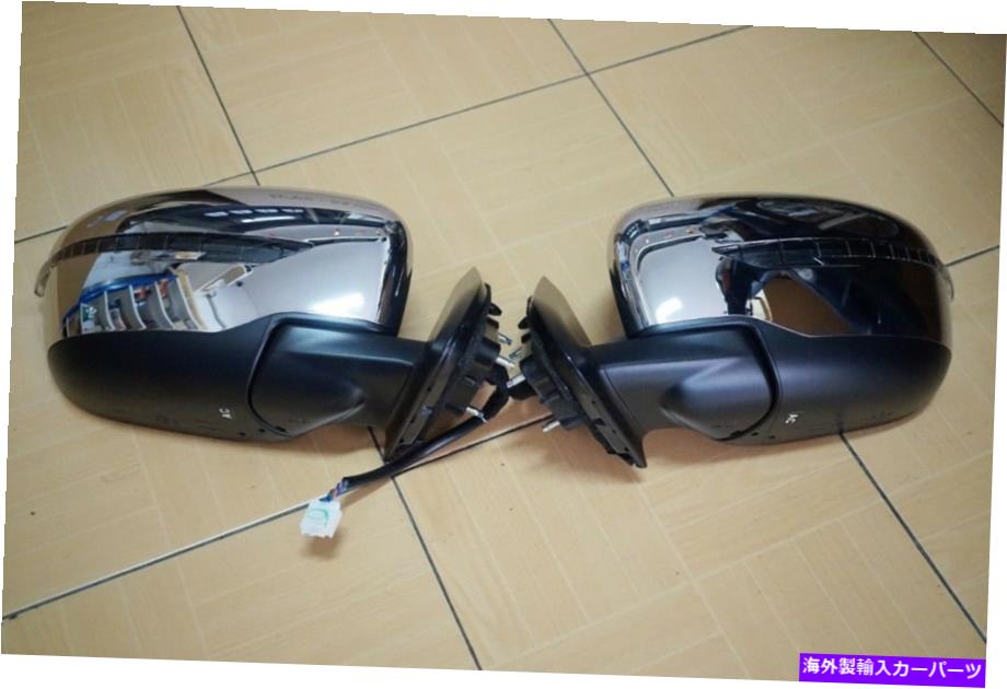 USミラー ペアLH+RH本物の電気折りたたみ調整翼ミラーChrome Navara NP300 D23 PAIR LH+RH GENUINE ELECTRIC FOLDING ADJUST WING MIRROR CHROME NAVARA NP300 D23【並行輸入品】