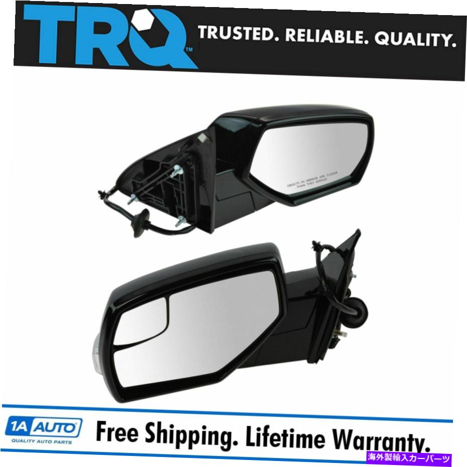 USミラー TRQパワー加熱メモリLED信号PuddleアップグレードミラーペアGM SUV用 TRQ Power Heated Memory LED Signal Puddle Upgrade Mirror Pair for GM SUV【並行輸入品】