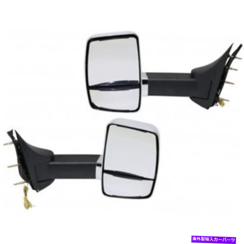 USミラー Ford E-150/E-250 ECONOLINE 1992-2002 Towing Mirror LHとRHペア|クロム For Ford E-150/E-250 Econoline 1992-2002 Towing Mirror LH and RH Pair | Chrome【並行輸入品】|Us Custom Parts Shop USDM