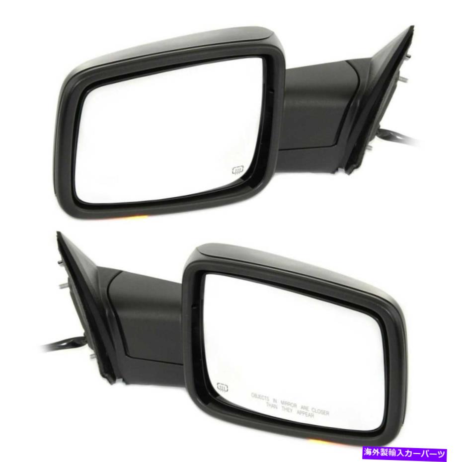 USミラー 2013-2019 Dodge Ram 1500 2500 3500パワー加熱LED信号サイドミラーペア For 2013-2019 Dodge Ram 1500 2500 3500 Power Heated LED Signal Side Mirror Pair【並行輸入品】