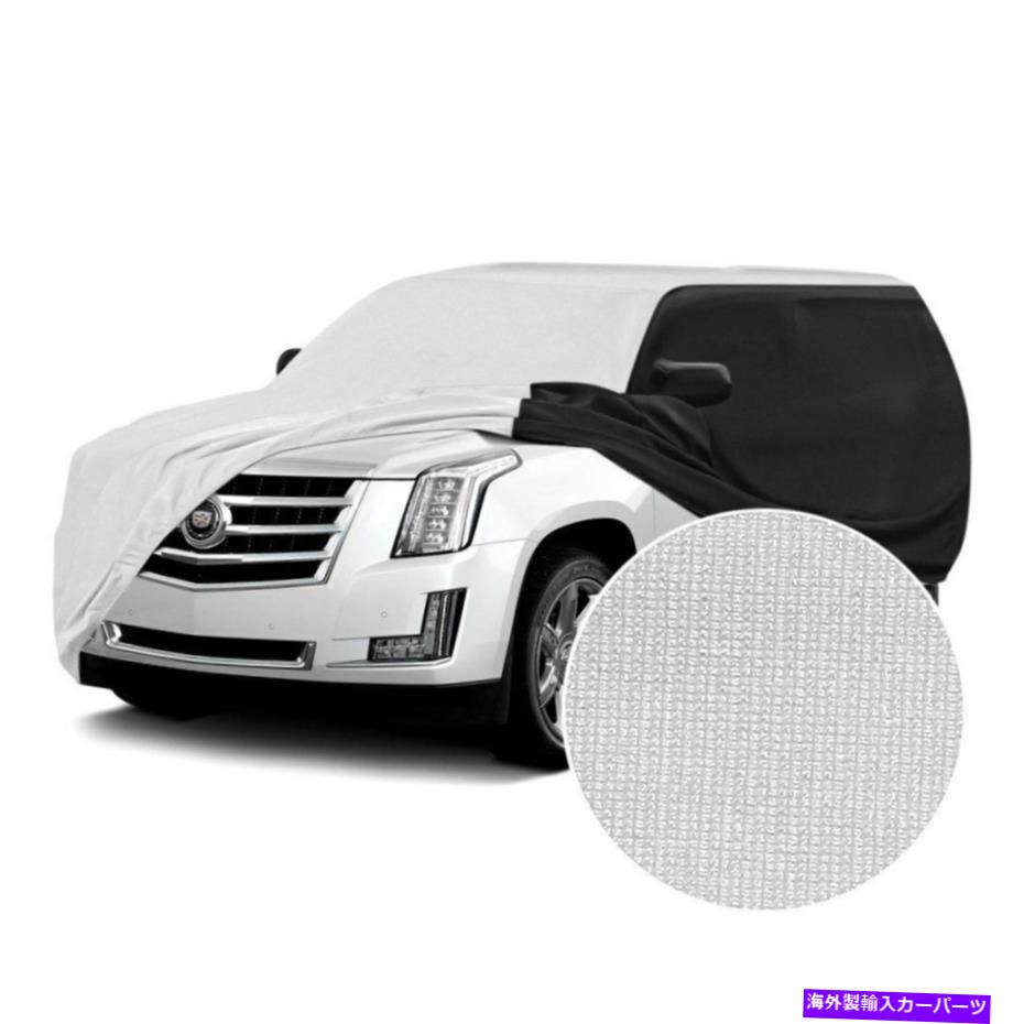 カーカバー カバーサテンストレッチ屋内パールホワイトカスタムカーカバーWブラックサイド Coverking Satin Stretch Indoor Pearl White Custom Car Cover w Black Sides【並行輸入品】｜Us Custom Parts Shop USDM
