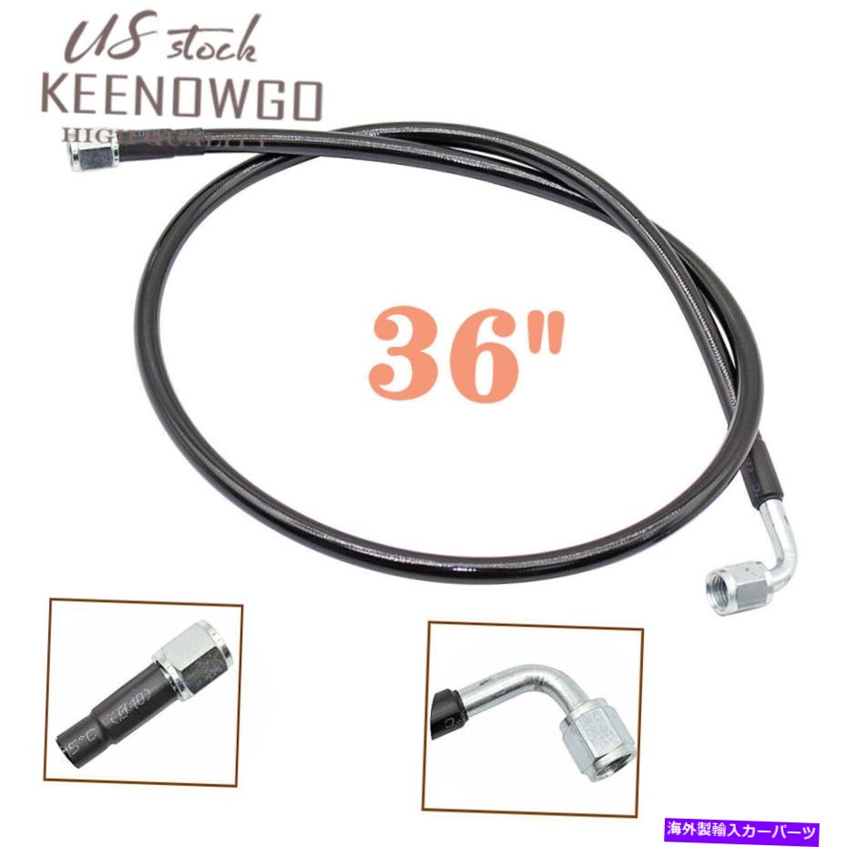 Turbo Charger ターボオイルフィードライン36''Steel編組4an 90度x Str。アメリカ合衆国 Fits Turbo Oil Feed Line 36''Steel Braided 4AN 90 Degree x Str. USA【並行輸入品】