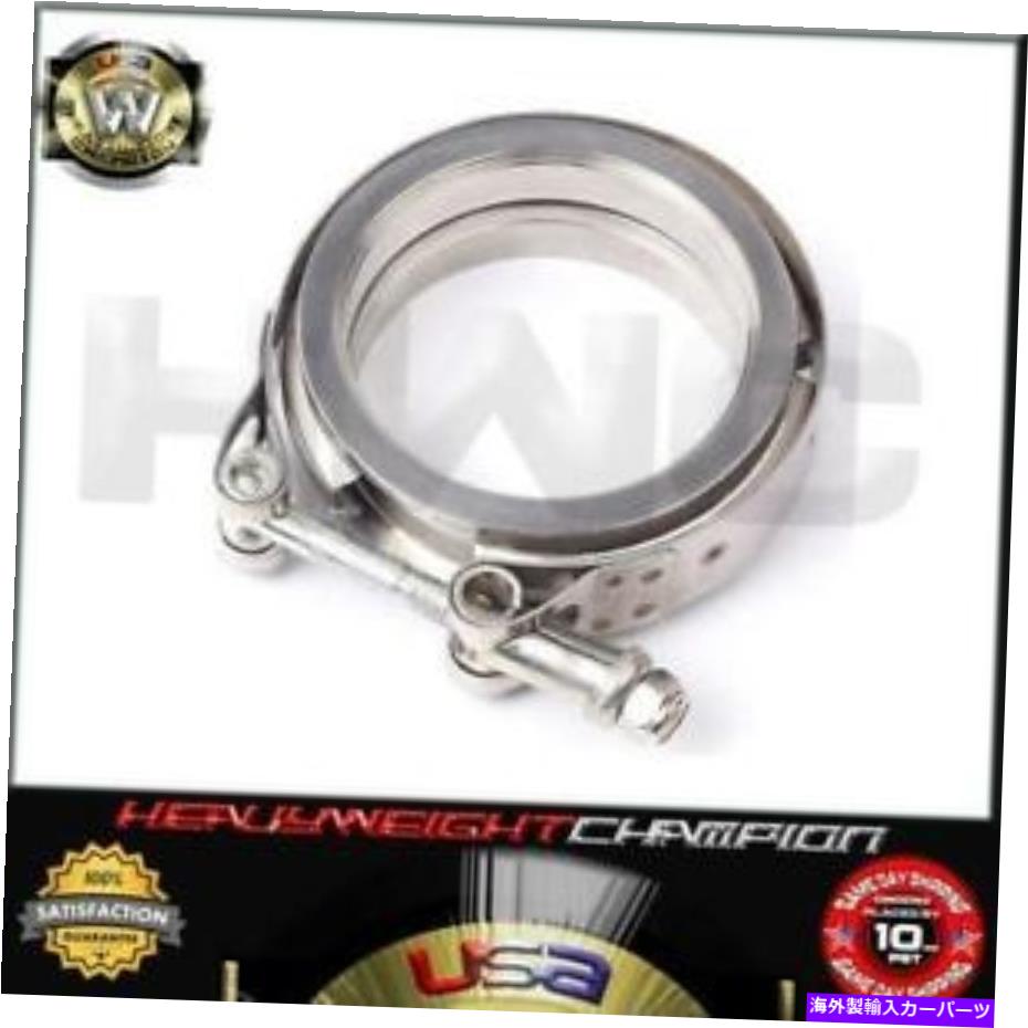 Turbo Charger ターボ排気管用の4 '' Vバンドフランジ＆クランプキット軟鋼 4'' V-Band Flange & Clamp Kit for Turbo Exhaust Tube MILD STEEL【並行輸入品】
